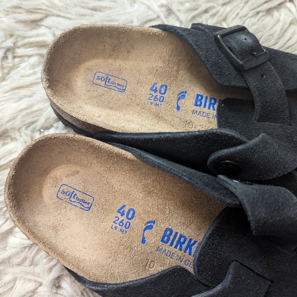 NWOT Birkenstock Boston Soft Footbed Suede Leather in Black - Picture 5 of 12